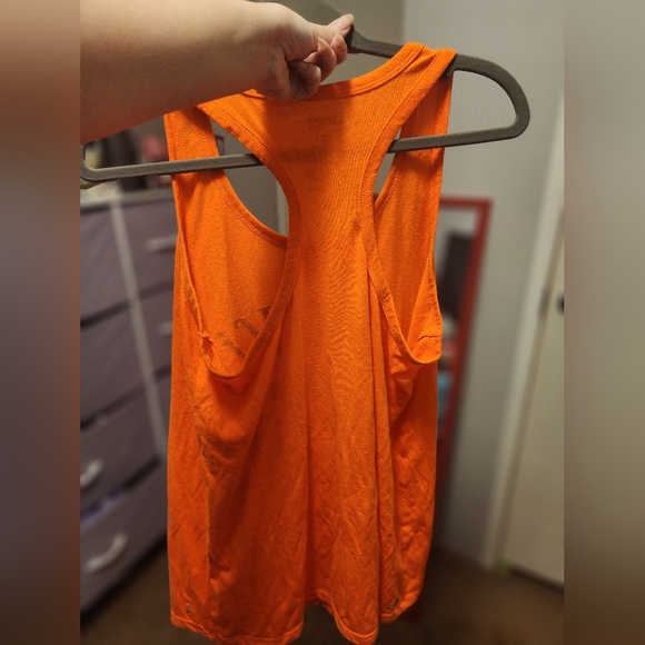 Danskin Now Loose Fit Orange Practice Makes Perfect Tank Top, Size L/G 12-14 - Picture 3 of 6